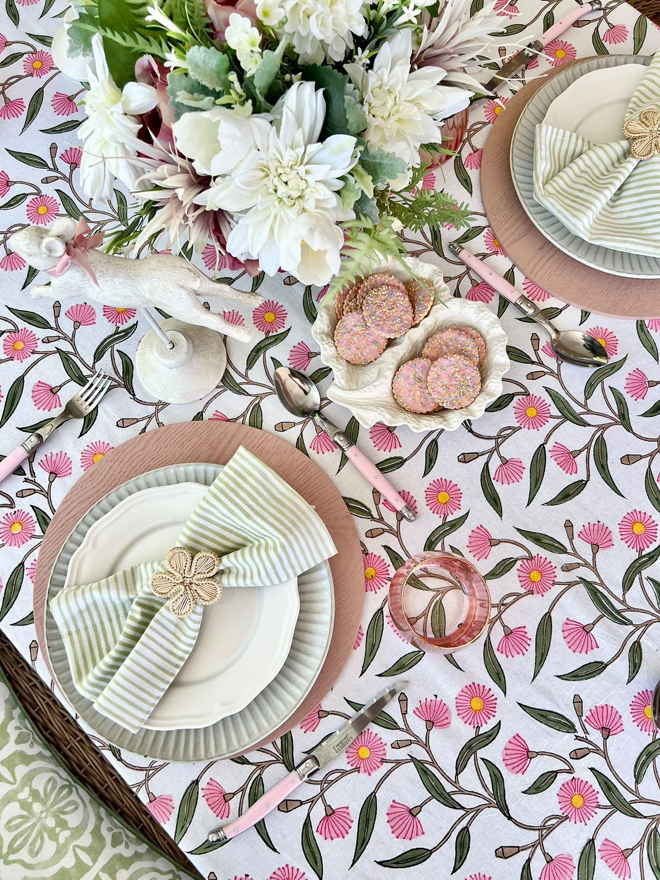 Pink flowering gums tablecloth ©