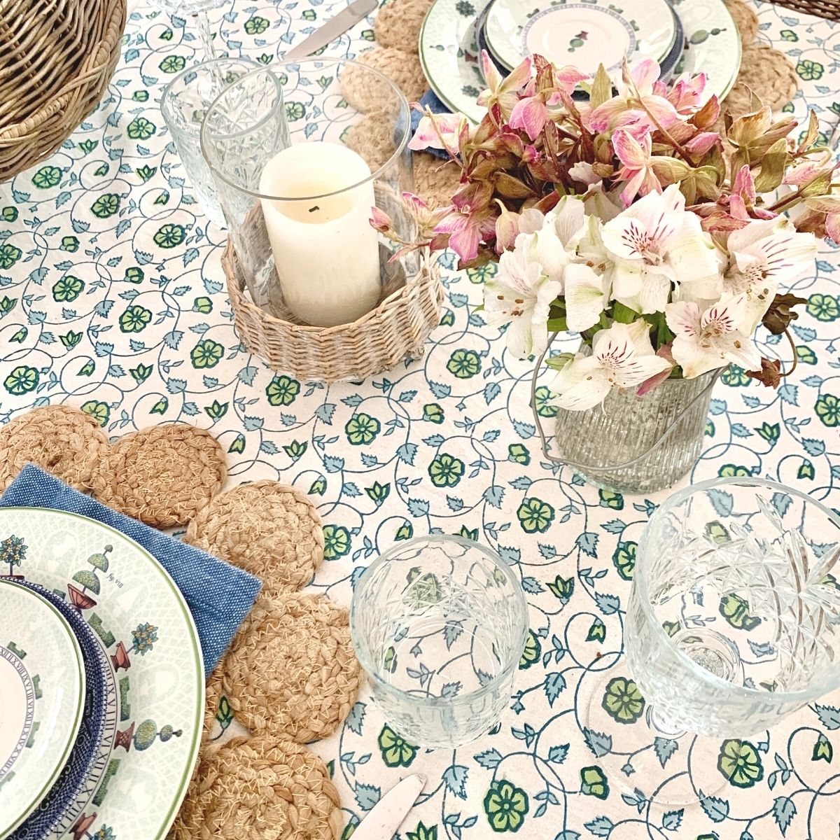 Sea Breeze Square Tablecloth
