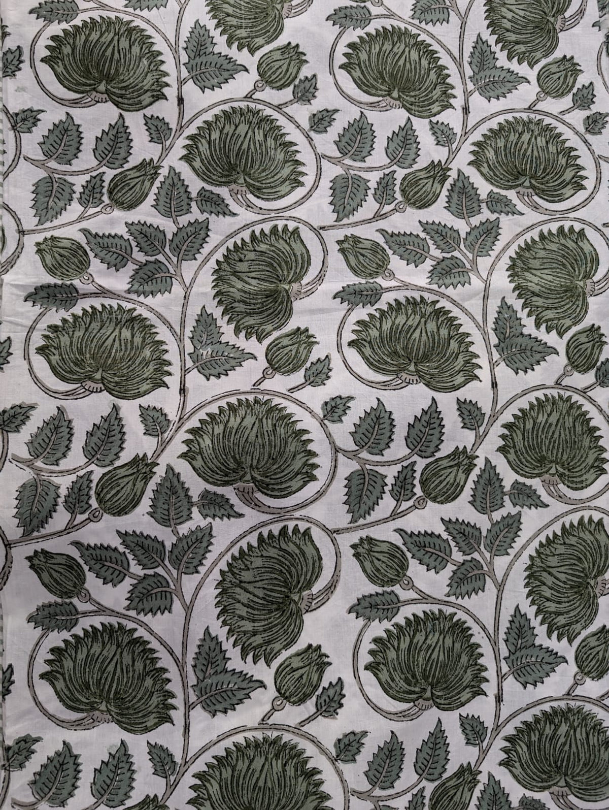 Green Lotus Round Tablecloth