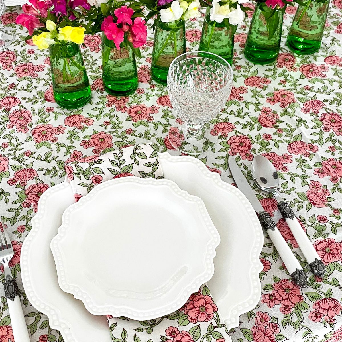 Florence round Christmas tablecloth