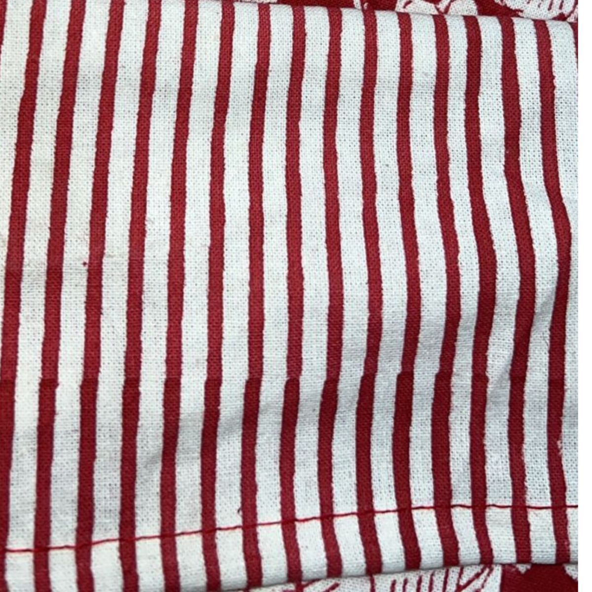 Striped table napkins-set of 4 Red