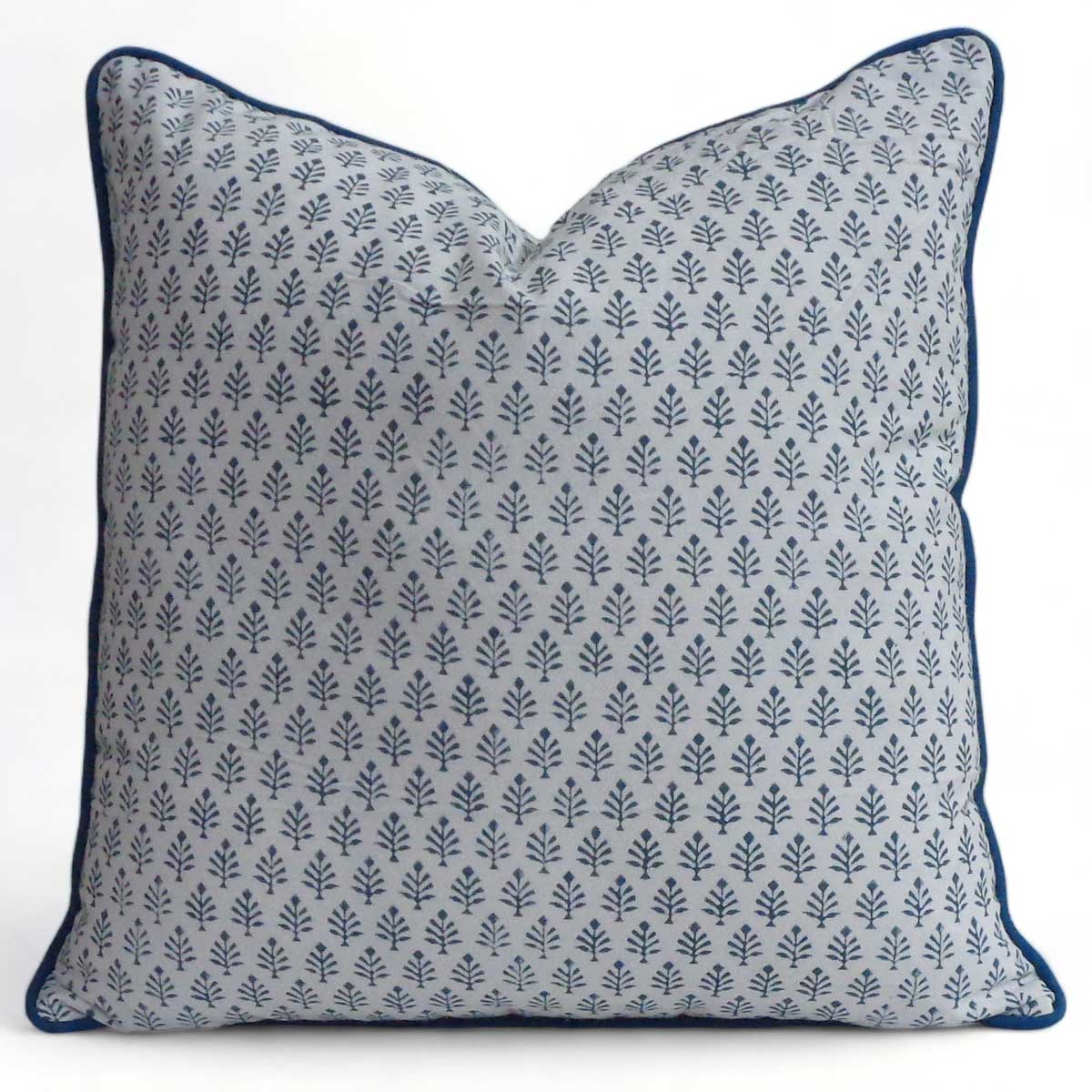 Pine cone blue cushion cover