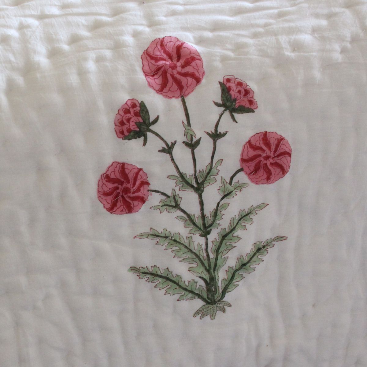 Bella pink and grey reversible cotton quilt- King and Queen