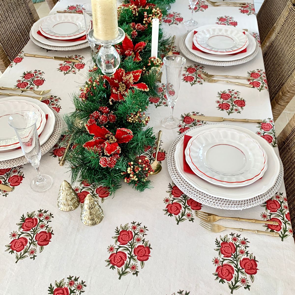 Clearance-Second edit -Rosabelle RoseTablecloth- Large