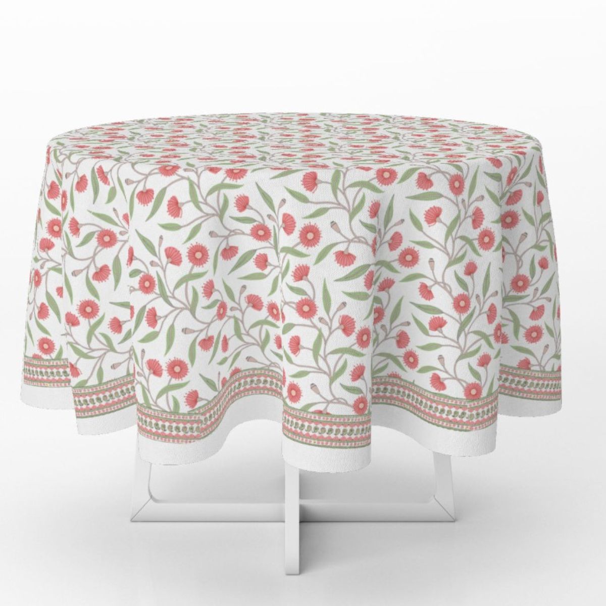 Red Flowering gums round tablecloth ©