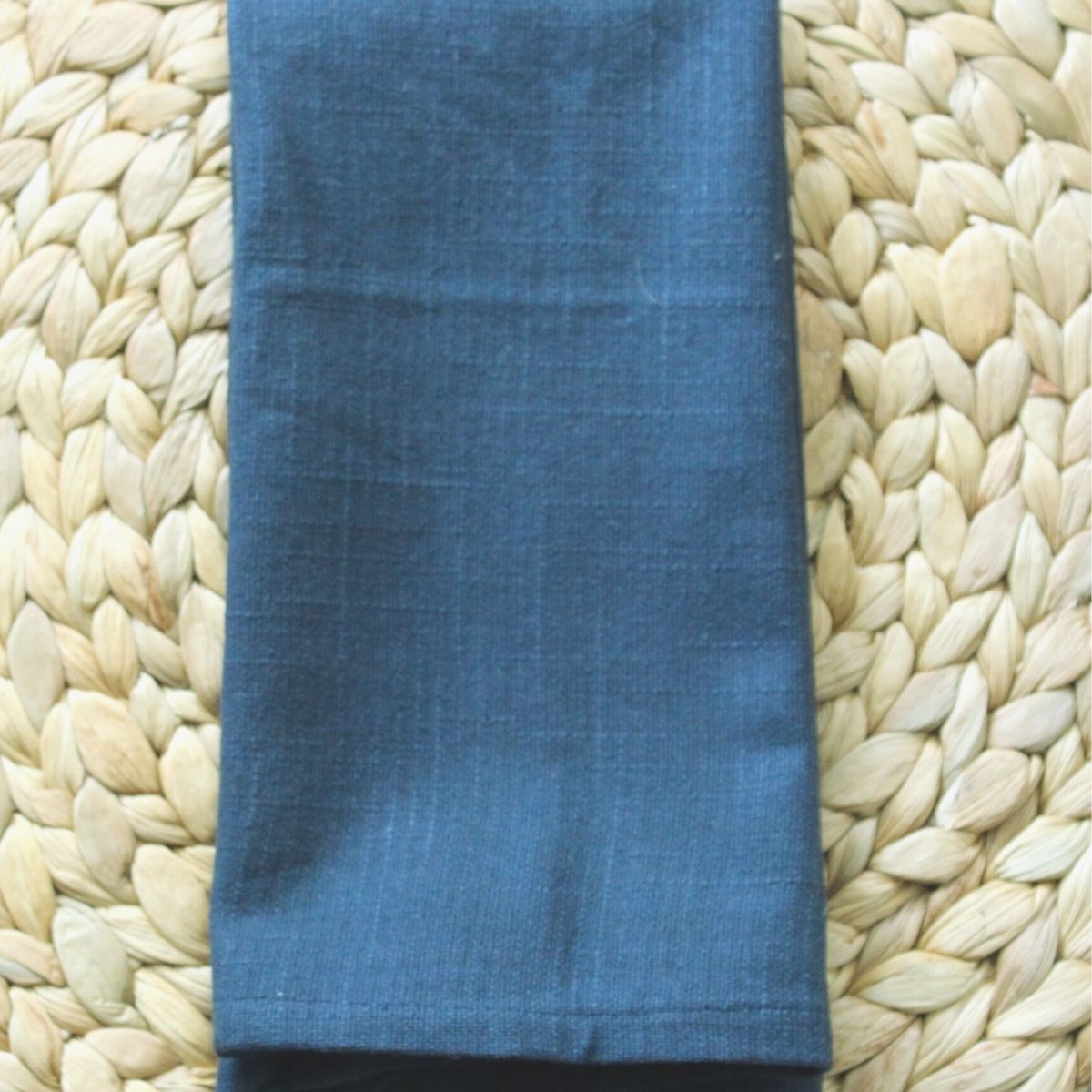 Denim Blue solid colour cotton napkins - set of 4