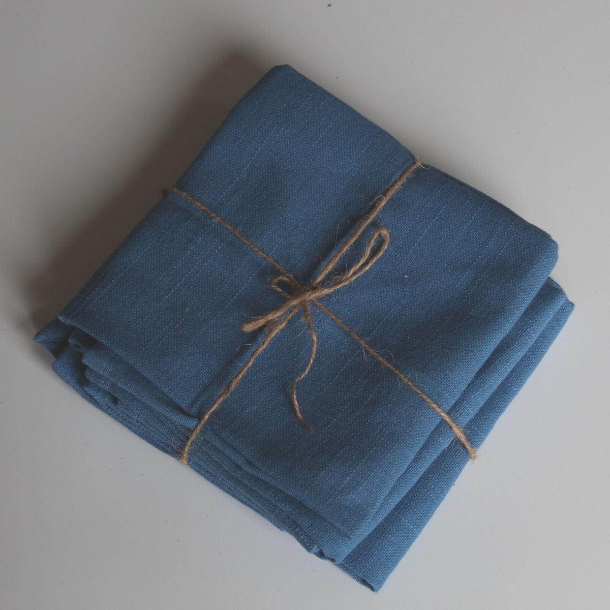 Denim Blue solid colour cotton napkins - set of 4