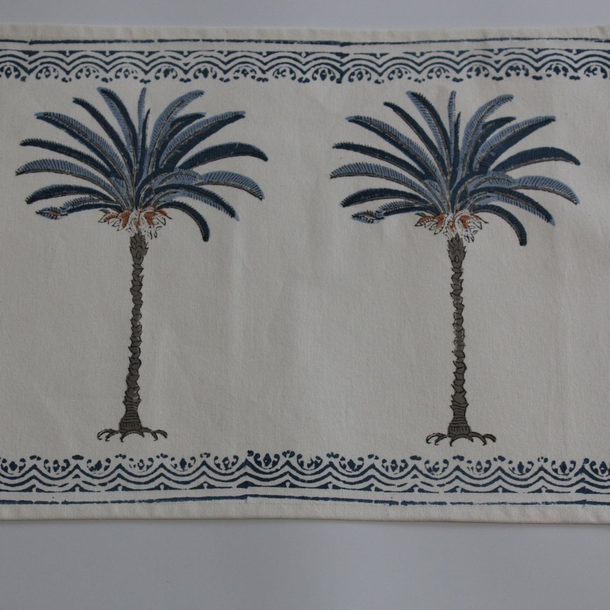 Blue Palms Cotton Placemats - Set of 2