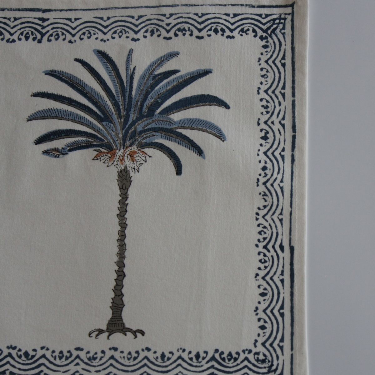 Blue Palms Cotton Placemats - Set of 2