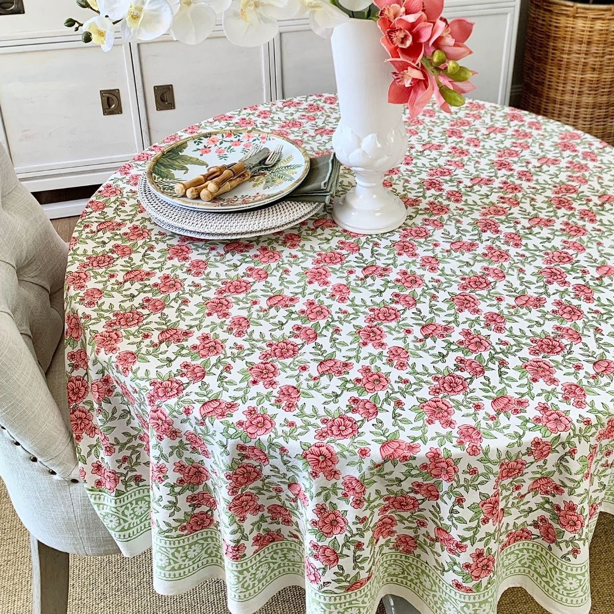 Florence round tablecloth