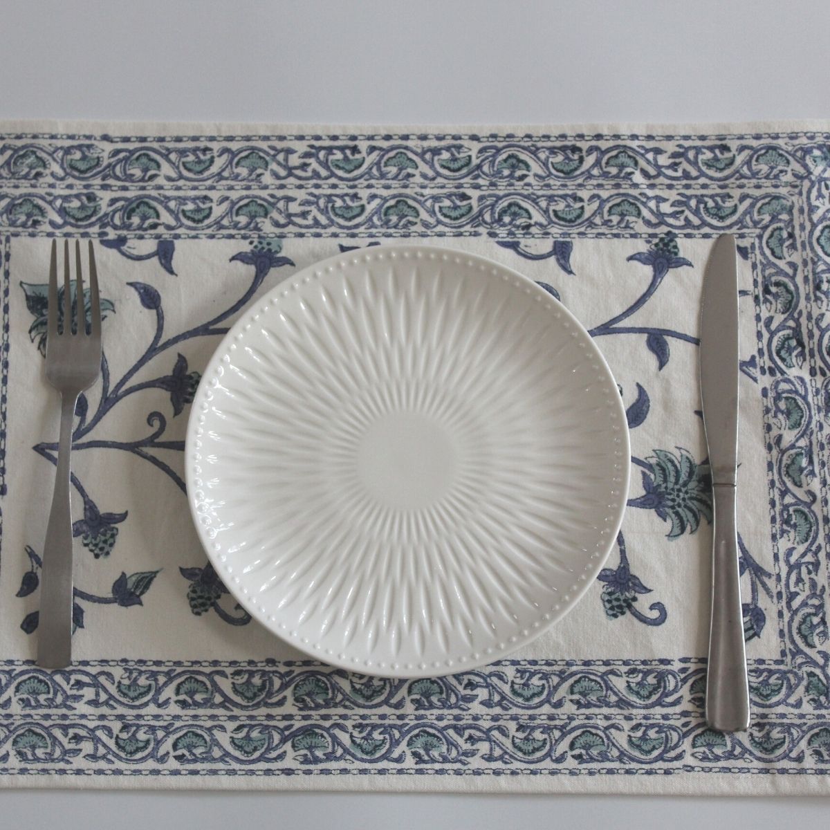 Green Ivy Cotton Placemats - Set of 2