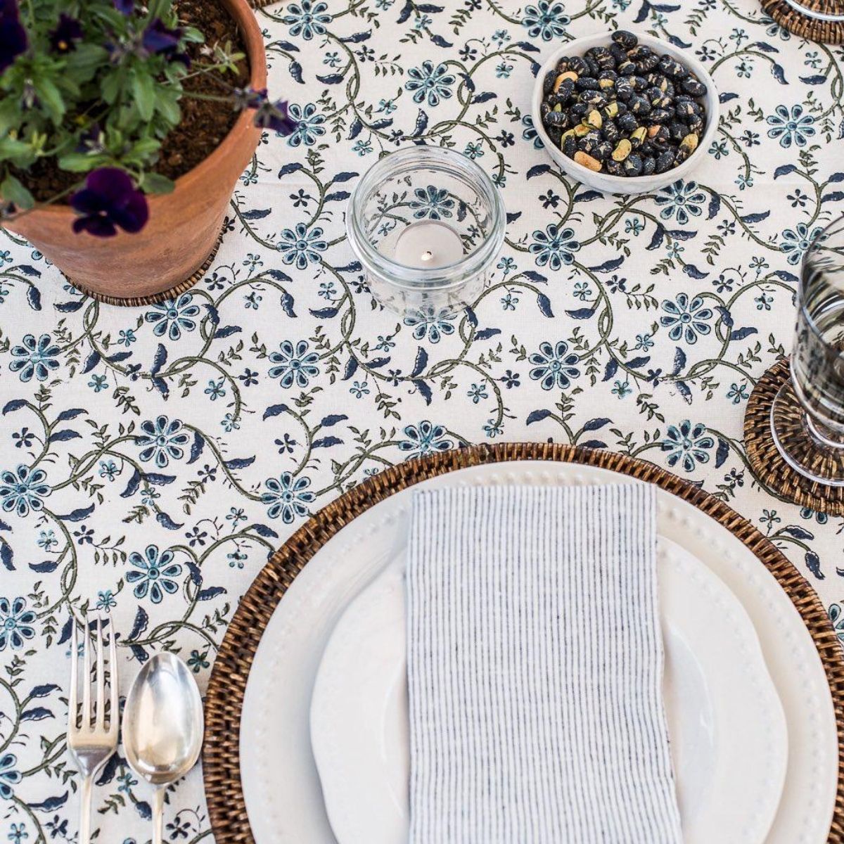 Blue Iris Tablecloth