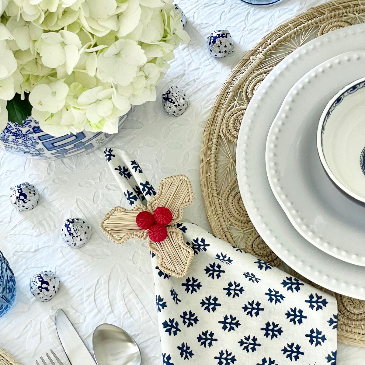 Napkin ring - Holly Berry-set of 4