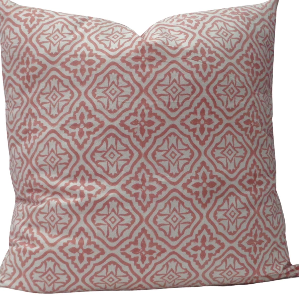 Pink cross flower cushion cover