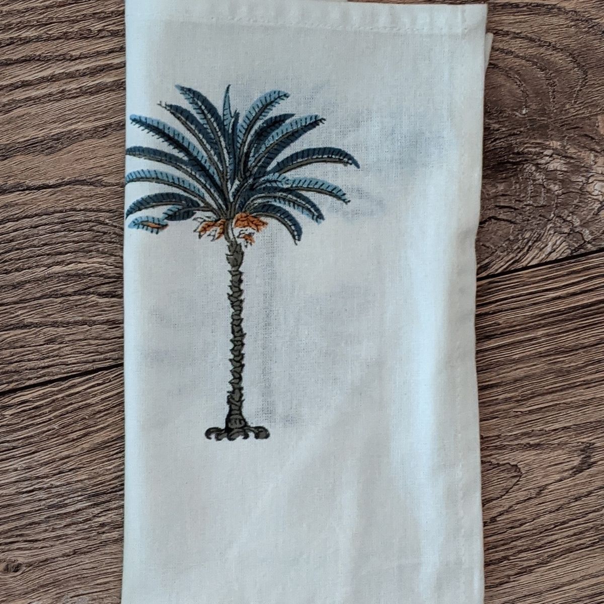 Coastal Tablecloth - Palm Tree Blue